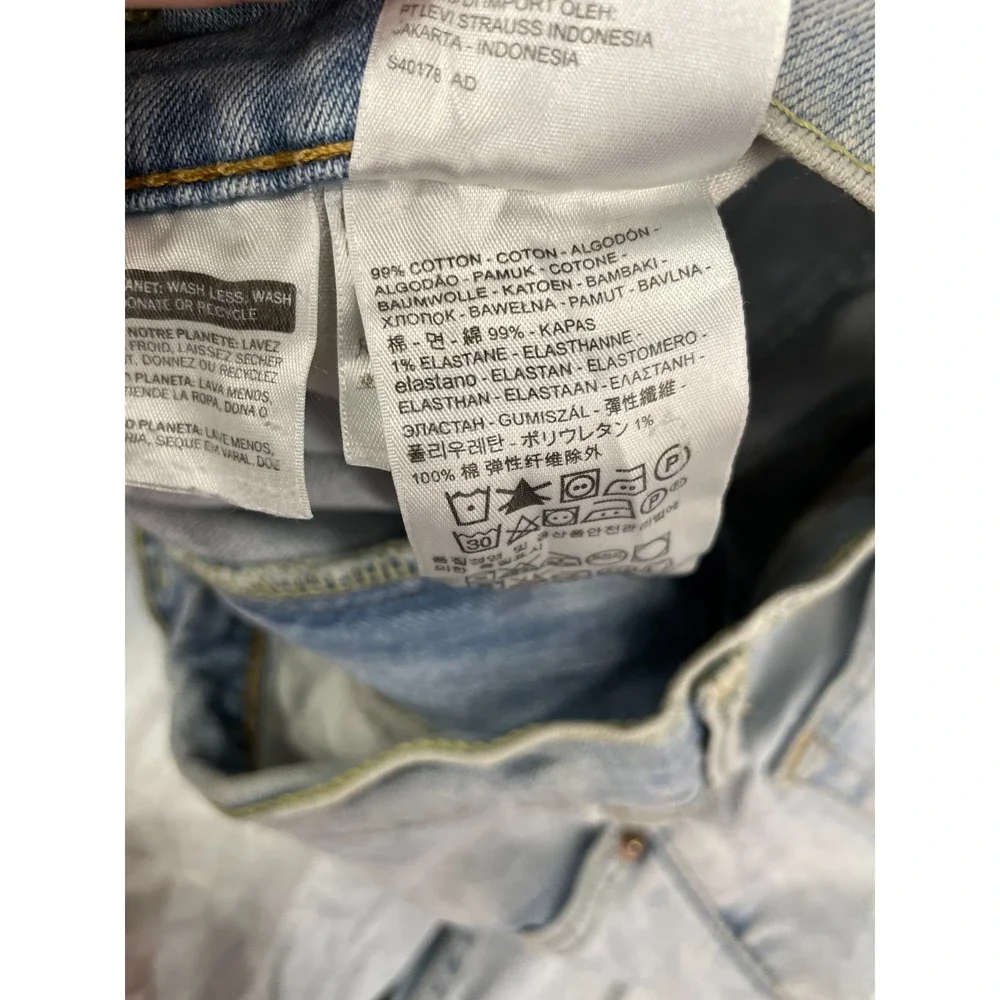 Levis 514 Slim Straight Jeans Mens 36x32 Blue Light Wash‎ Denim